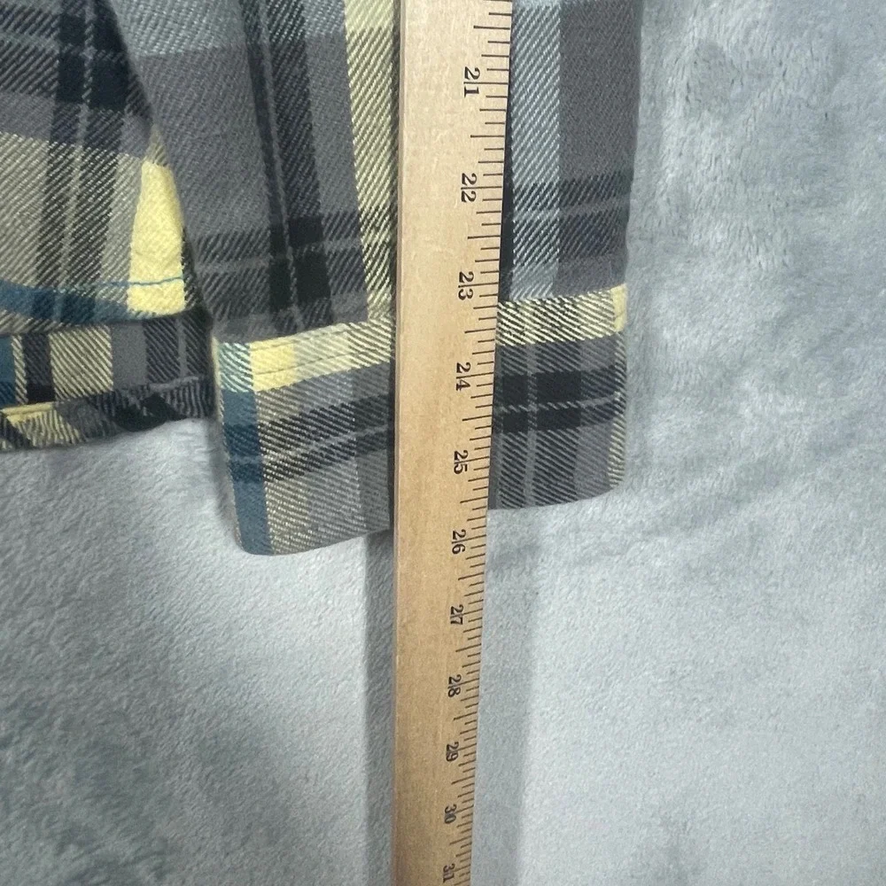 Prana Plaid Flannel Shirt Organic Cotton Long Sleeve Button Up Men's LRG